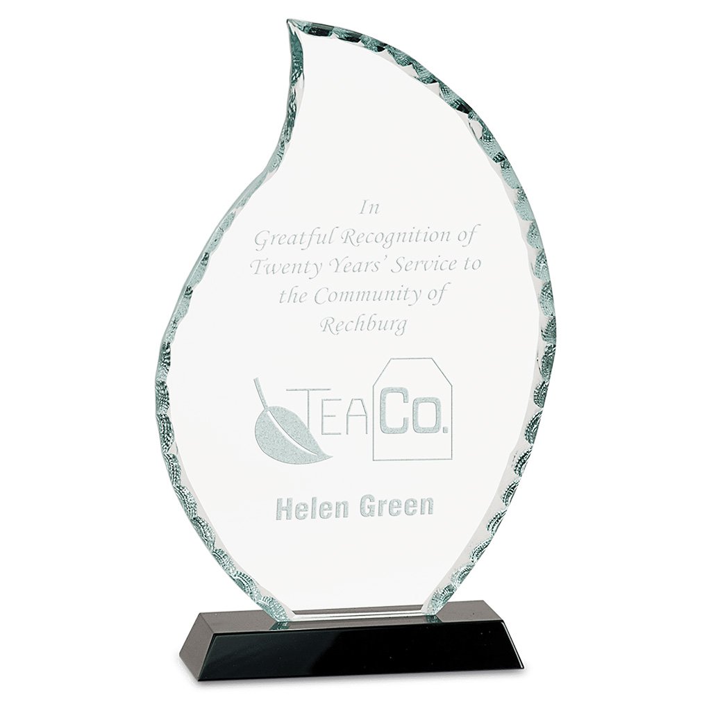 Glass Awards on Black Base - Laser Styles